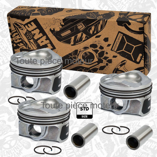 Jeu de 3 piston + segment FORD 1.0 EcoBoost / STD